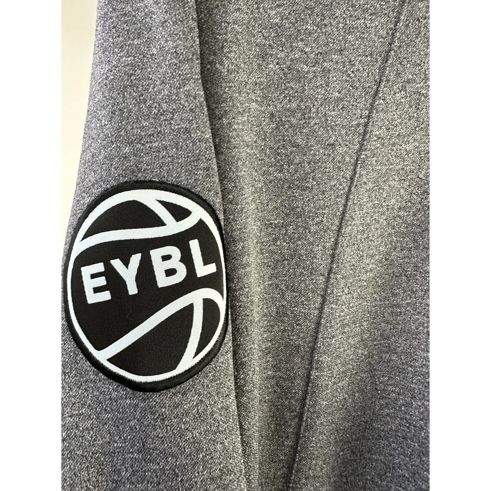 Nike Basketball EYBL Patch Hyper Elite Showtime Jacket Gray Zip Mens XL *Flawed